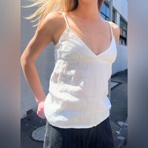 NWT Brandy Melville Edith Linen Tank Top